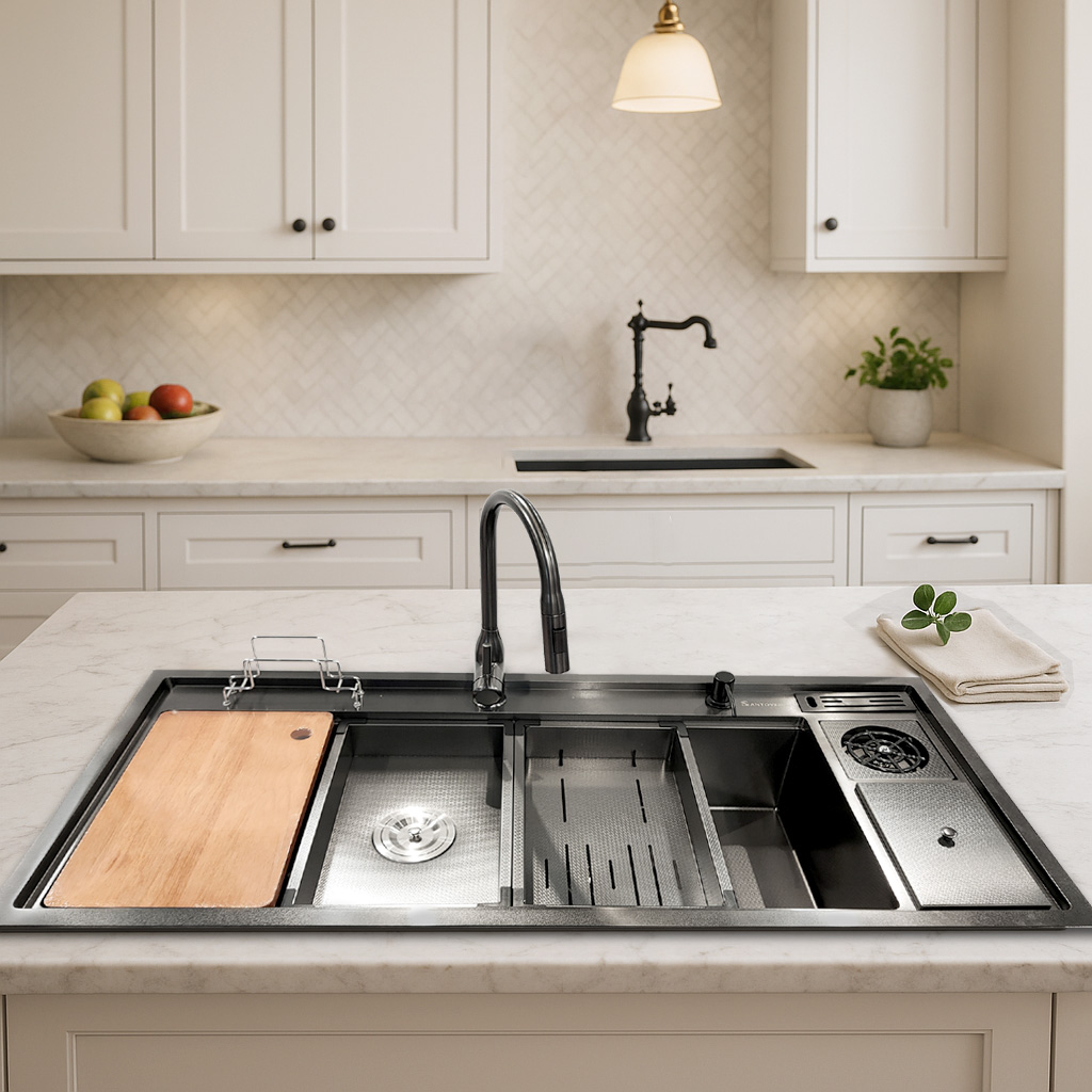 Titan (XL) Honeycomb Kitchen Sink - Gunmetal 