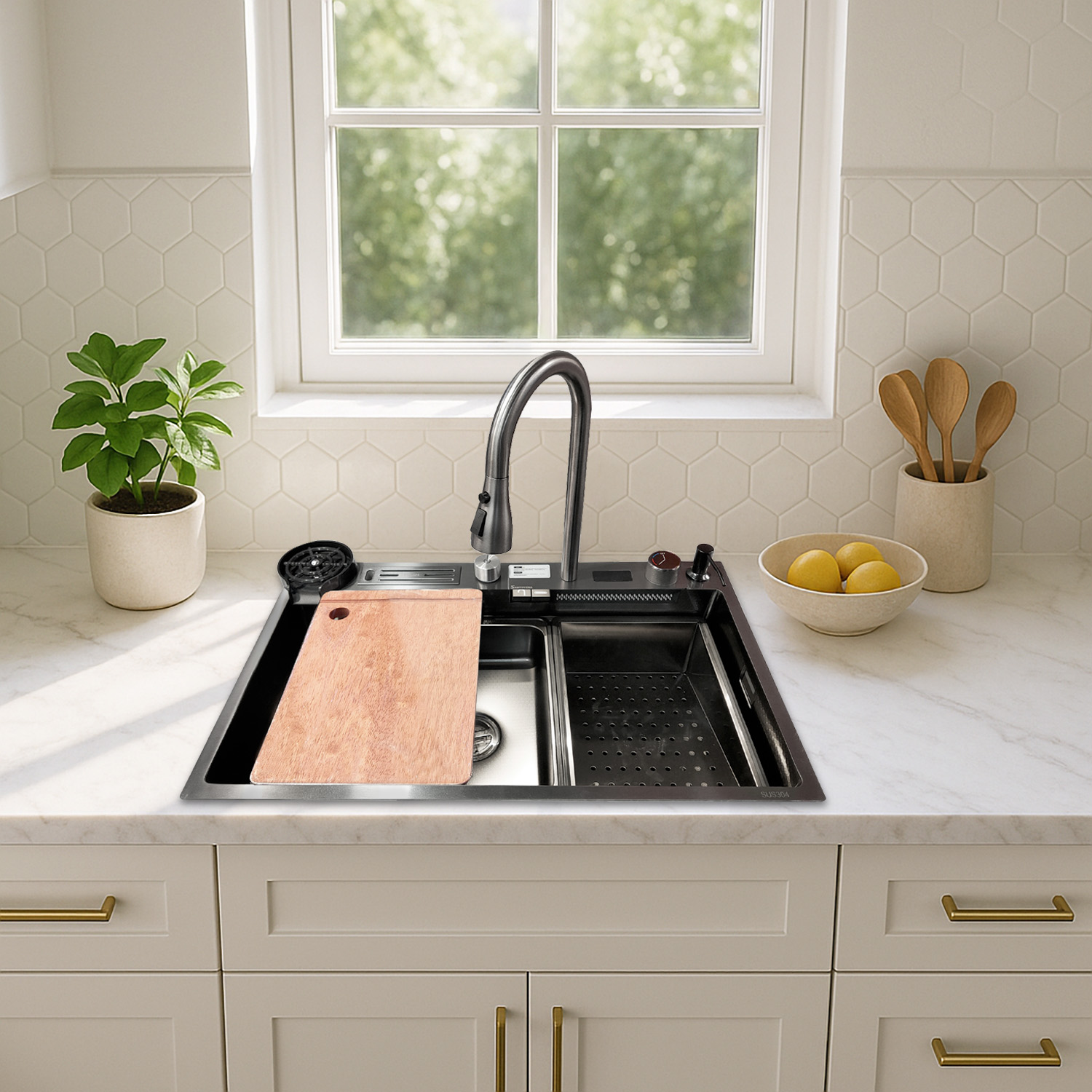 Smart Waterfall Kitchen Sink