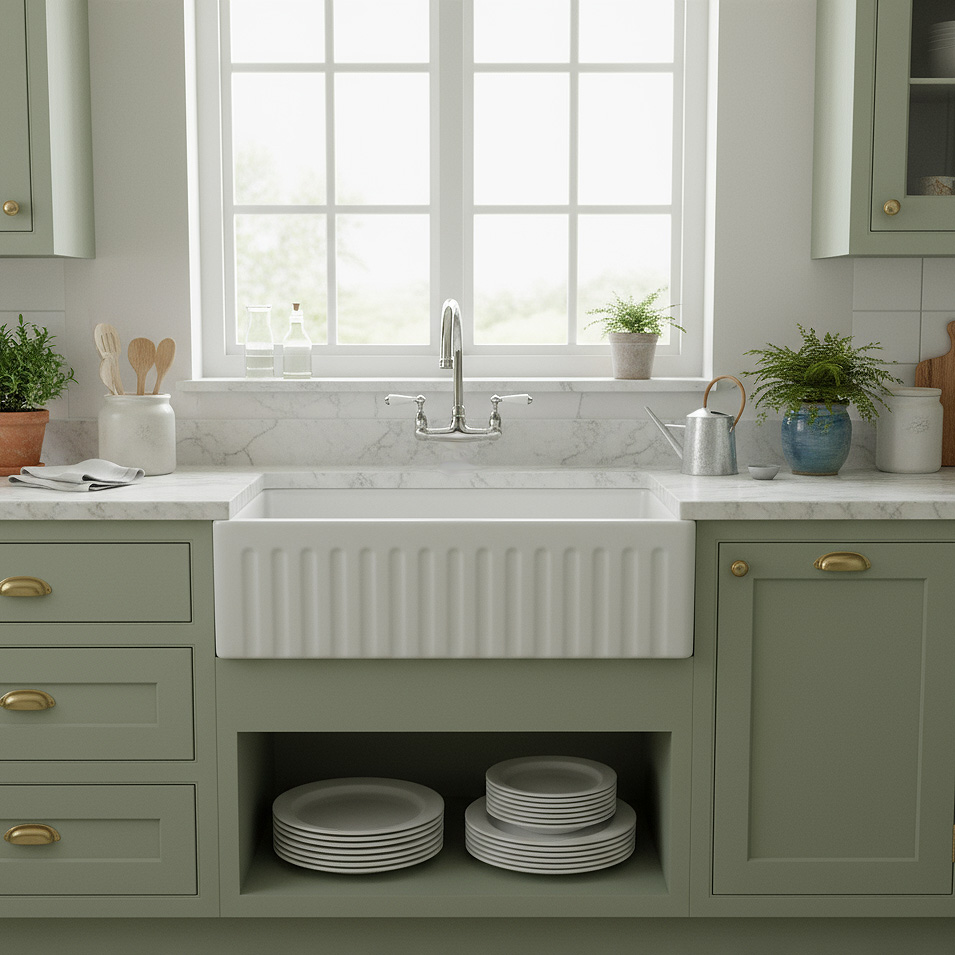 White Premium Ceramic Sink (L) VN-8860B